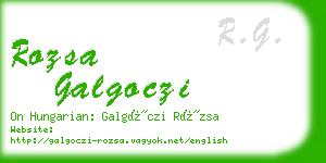 rozsa galgoczi business card